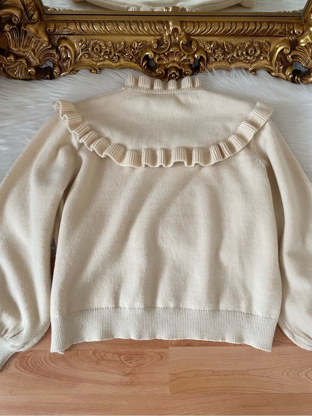 Hyacinth House Ramona Frilled Cream Sweater - Picture 4 of 14